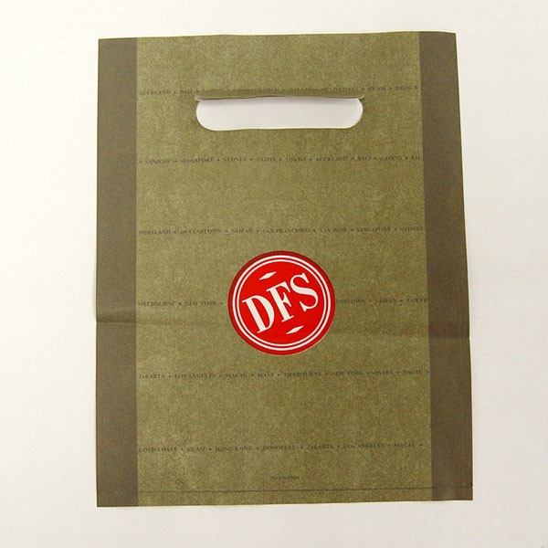 Foldable Die Cut Plastic Handle Bags Regenerative LDPE / HDPE Printed