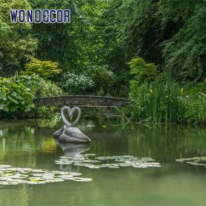 China Forest Decoration Metal Water Fountain Sculpture Life Size Swan wholesale