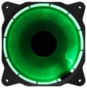 China 1200RPM, 3pin, 4pin 12V, 120x120x25mm Eclipse LED Case Fan- Green wholesale