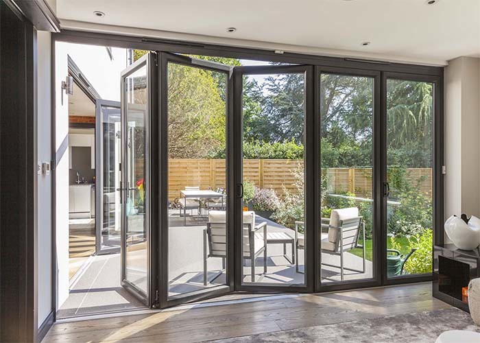 Mosquito Screen Aluminium Double Doors Customized Measurement Folding Opening