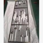 Metal frame aluminum stained colour glass acrylic room divider panel