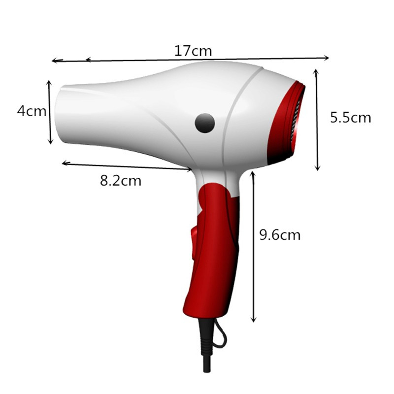 1000W Plastic Material Mini Hair Dryers Portable Folding With Diffuser Concentrator