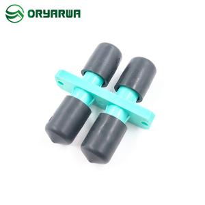 China Flange 2 Ports Duplex ST Fiber Optic Adapter Plastic Housing wholesale