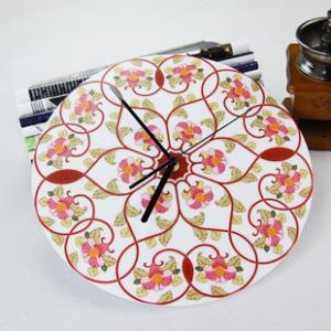 China Beautiful Flower Wall Decoration Acrylic Art Wall Clock LY-050 wholesale