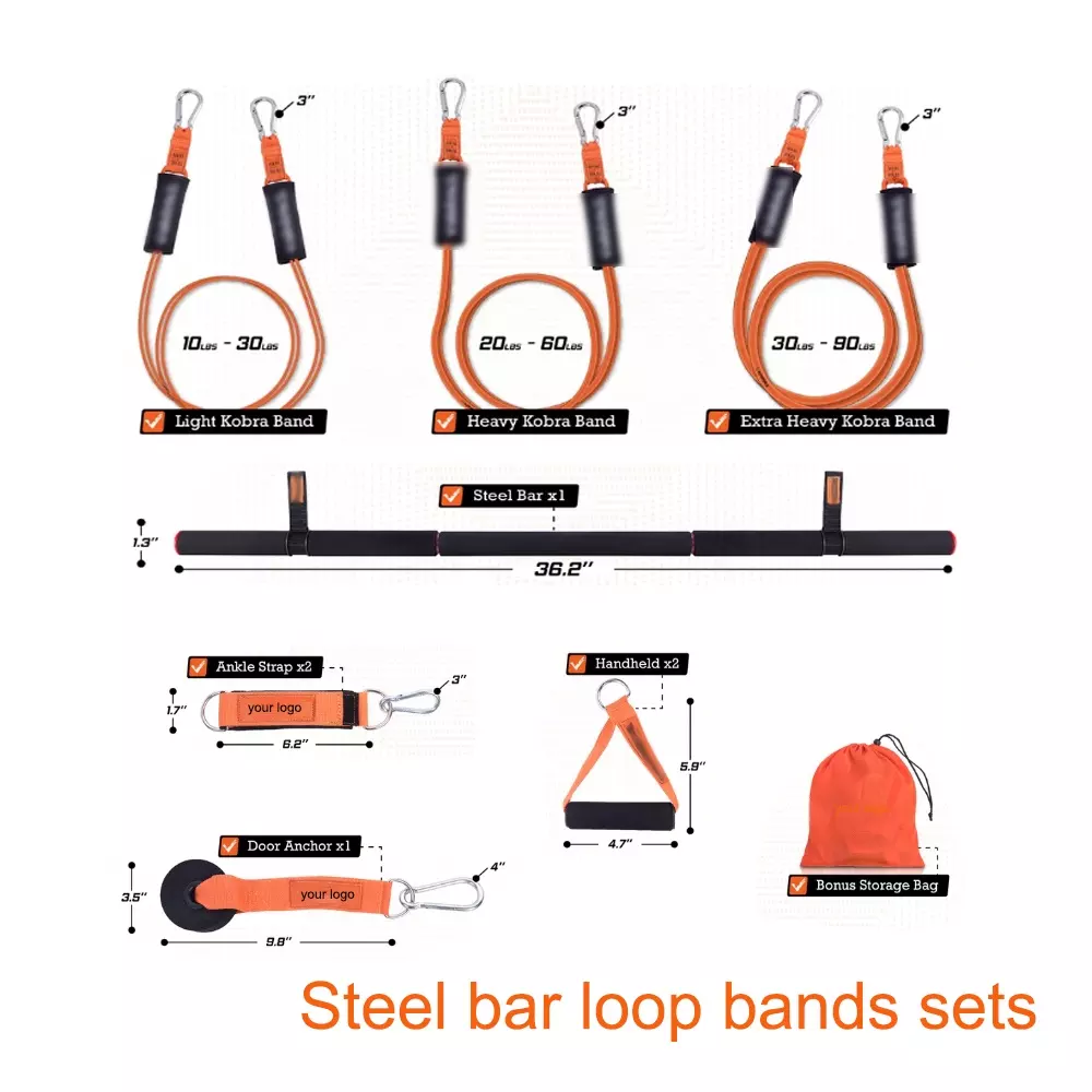 custom 10lbs Pilates Exercise Bar Kit Adjustable Portable For Women