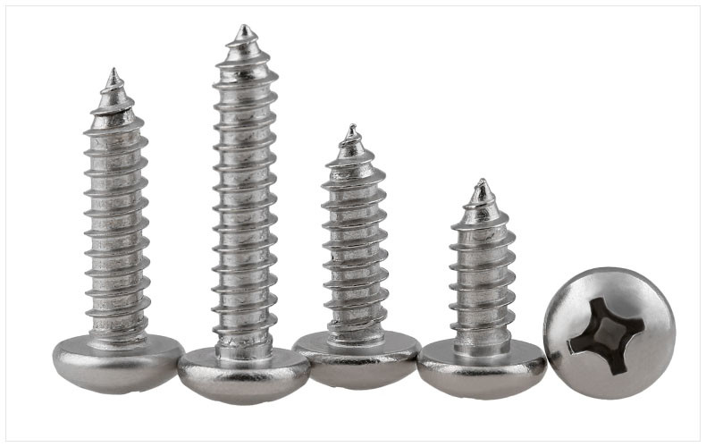 Stainless Steel Phillips Rounded Head Screws for Sheet Metal DIN7981 Pan Head Phillips Drive Tapping Screws
