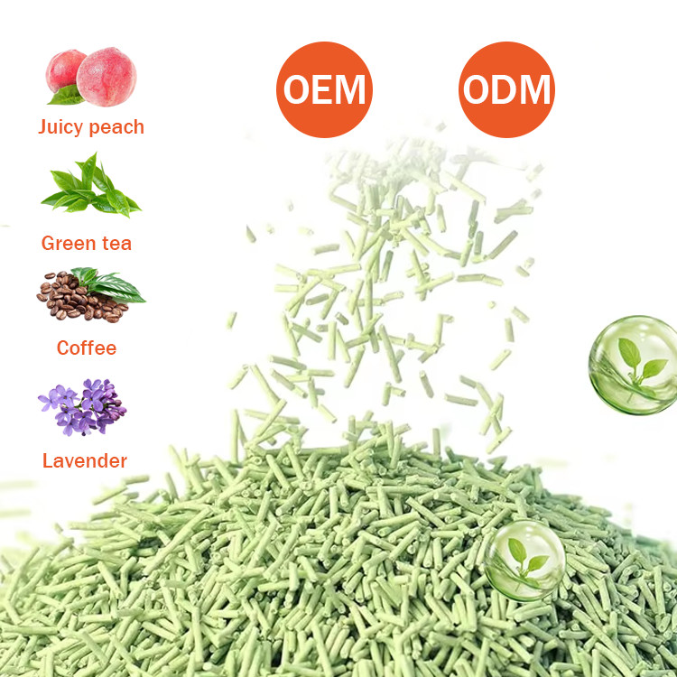 Natural Greentea Tofu Clumping Litter ODM Clumping Biodegradable Cat Litter