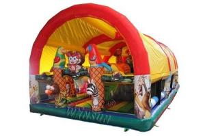 China 0.9mm PVC Material Children'S Inflatable Bounce House Madagascar Style wholesale