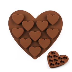 China Multi Shaped 128g 10 Cavities Silicone Chocolate Molds wholesale