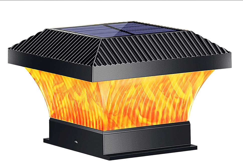 Outdoor LED Solar Powered Pillar Lights 2700K 2200mAH Multipurpose Solar Column Head Lighting