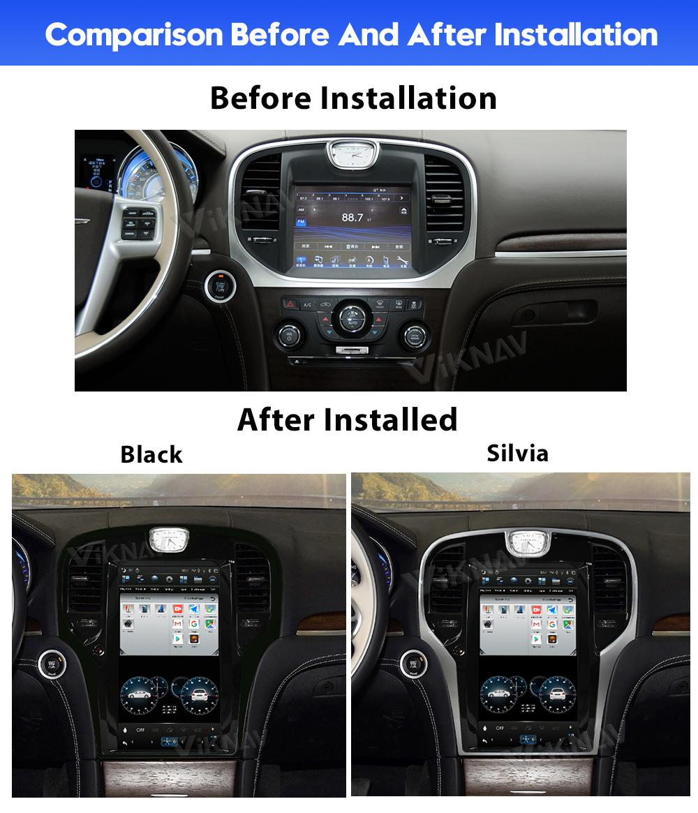 13.3inch Automotive Multimedia Players For Chrysler 300C 2012 2013 2014 -2019