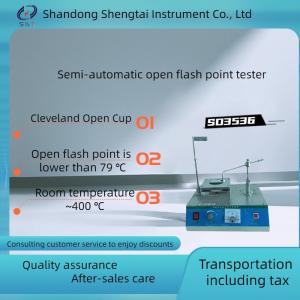China Semi Automatic Open Cup Flash Point Tester ASTMD92 Electric Furnace Heating on sale