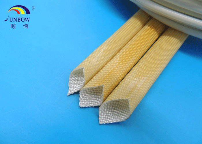 Heat Resistance F Grade Motor Fiberglass Braided Sleeving with PU Resin Coated