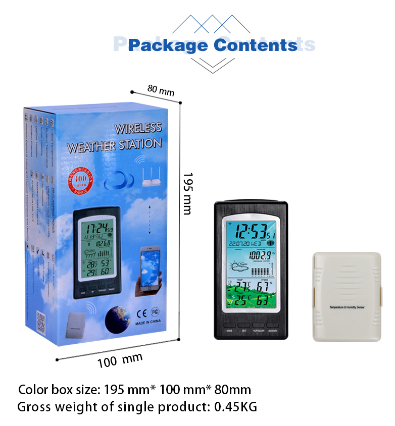 Wireless Weather Station With Precision Temperature And Humidity Meter