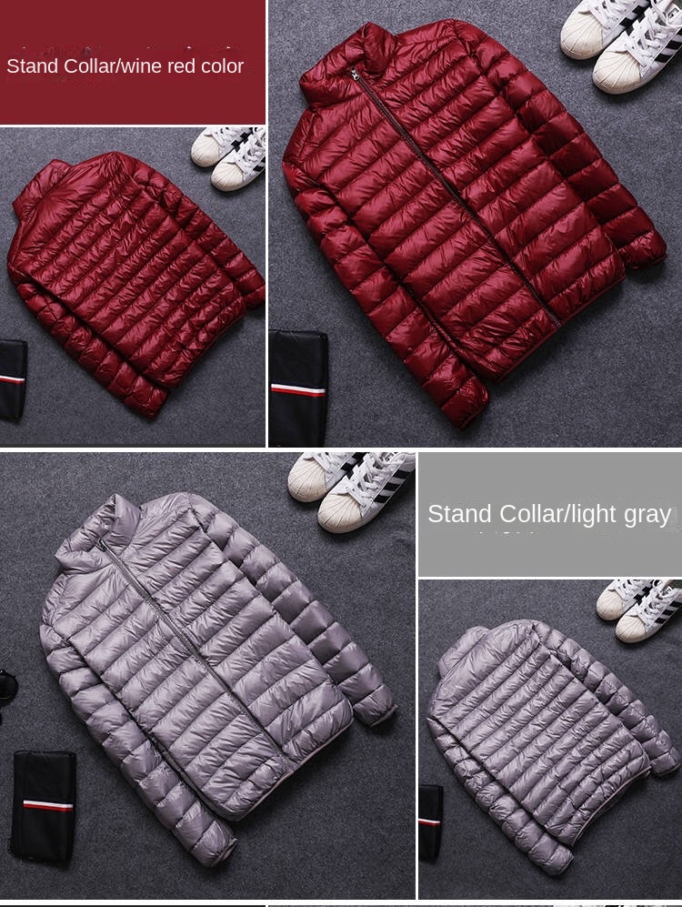Blank Hooded Warm Down Jacket Casual Lightweight Winter Men Jackets