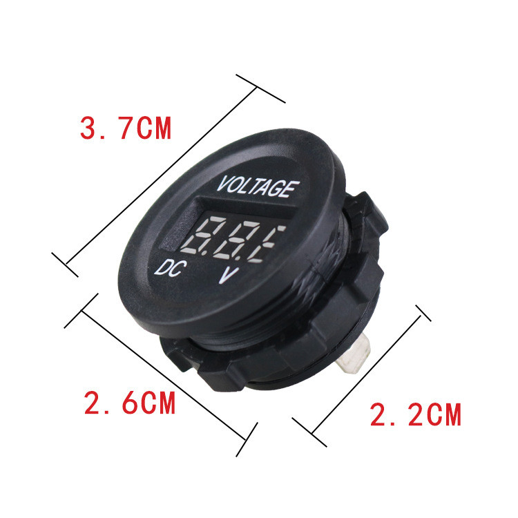 Waterproof Led Panel Voltmeter , DC6-30V Mini Digital Voltmeter