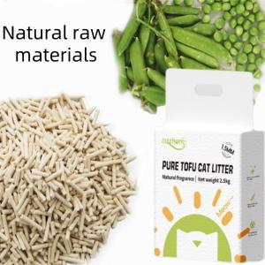 China White All Natural Clumping Cat Litter Pea Dust Free Natural Cat Litter wholesale