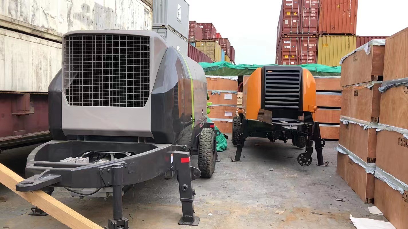 Refurnished Concrete Mixer Pump Trailer Diesel 6735x2125x2200mm