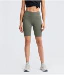 BSCI Womens Workout Shorts Free Cut Nylon Spandex Biker Shorts With Phone Pocket