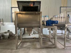 China Dry Powder Granules Horizontal Ribbon Mixer 304 Double Helical Ribbon Blender wholesale