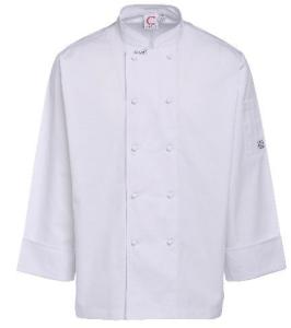 China Stand Up Collar White Chef Coat wholesale