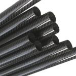 200 Degree Heat Resistant Carbon Fiber Rod 3k Twill Curved Tube Connectors for