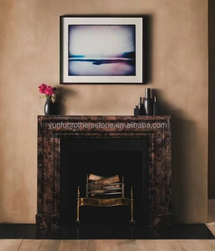 Customized Marble Mantel Fireplace Without Remote Control Perfect for Living Room or Vilar