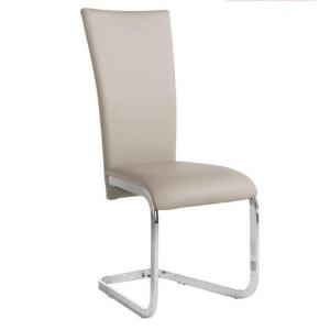 China 0.25CBM 42cm Modern Dining Chair With Brushed Stainless Steel wholesale