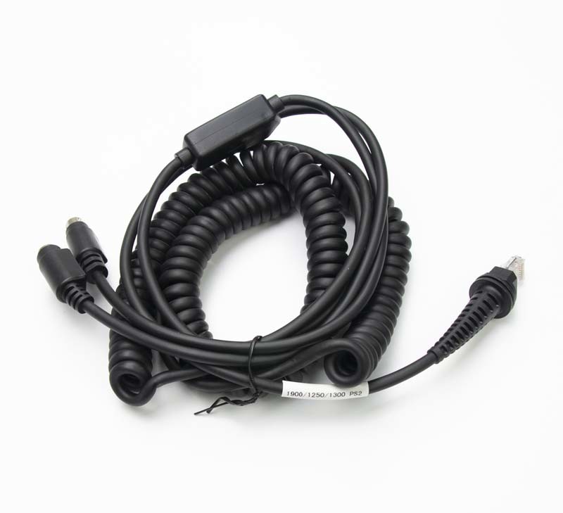 PS2 KWB Keyboard Barcode Scanner Cord Spiral 3m 5m For Honeywell 1400G 1500G