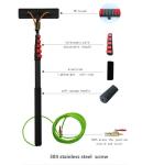 High Stiffness 100% 3K Carbon Fiber Telescopic Pole Water Fed Adjustable