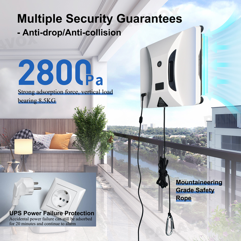Household Window Cleaning Robot 80W 24V Smart Window Cleaner