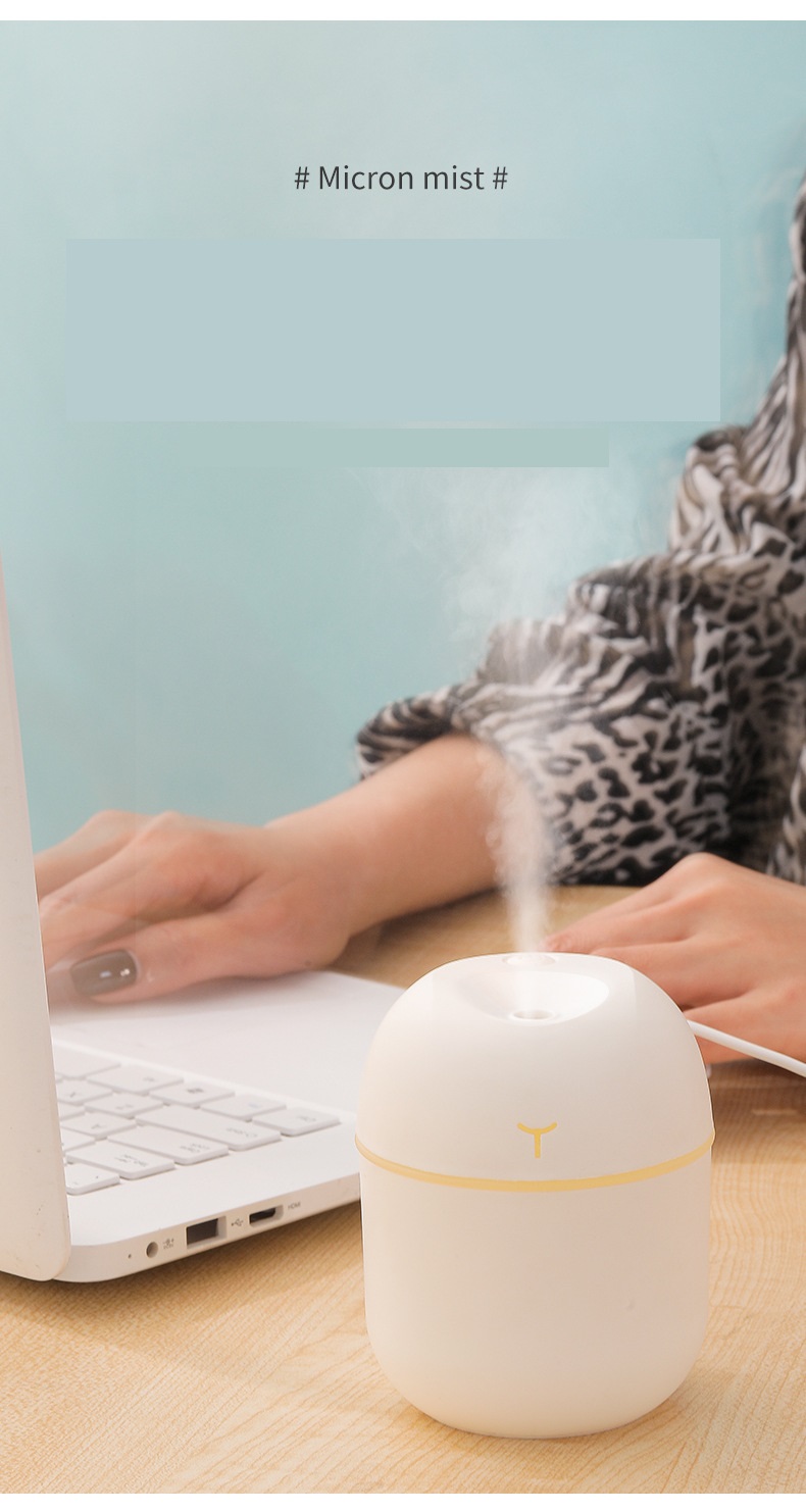 USB RGB Light Mini Car Water Drop Desktop Aromatherapy Air Humidifier for Household