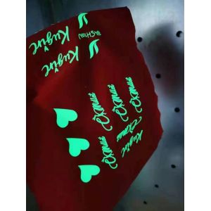 Heat Transfer Glowing Logo Customized Transfer Stickers For Clothes