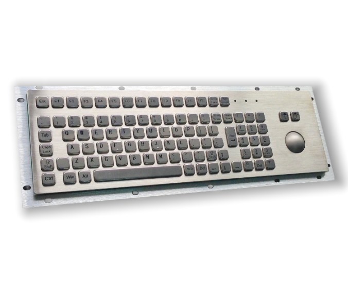 Waterproof Dustproof Industrial PC Keyboard IP65 / IK07 With Trackball Violence Resist