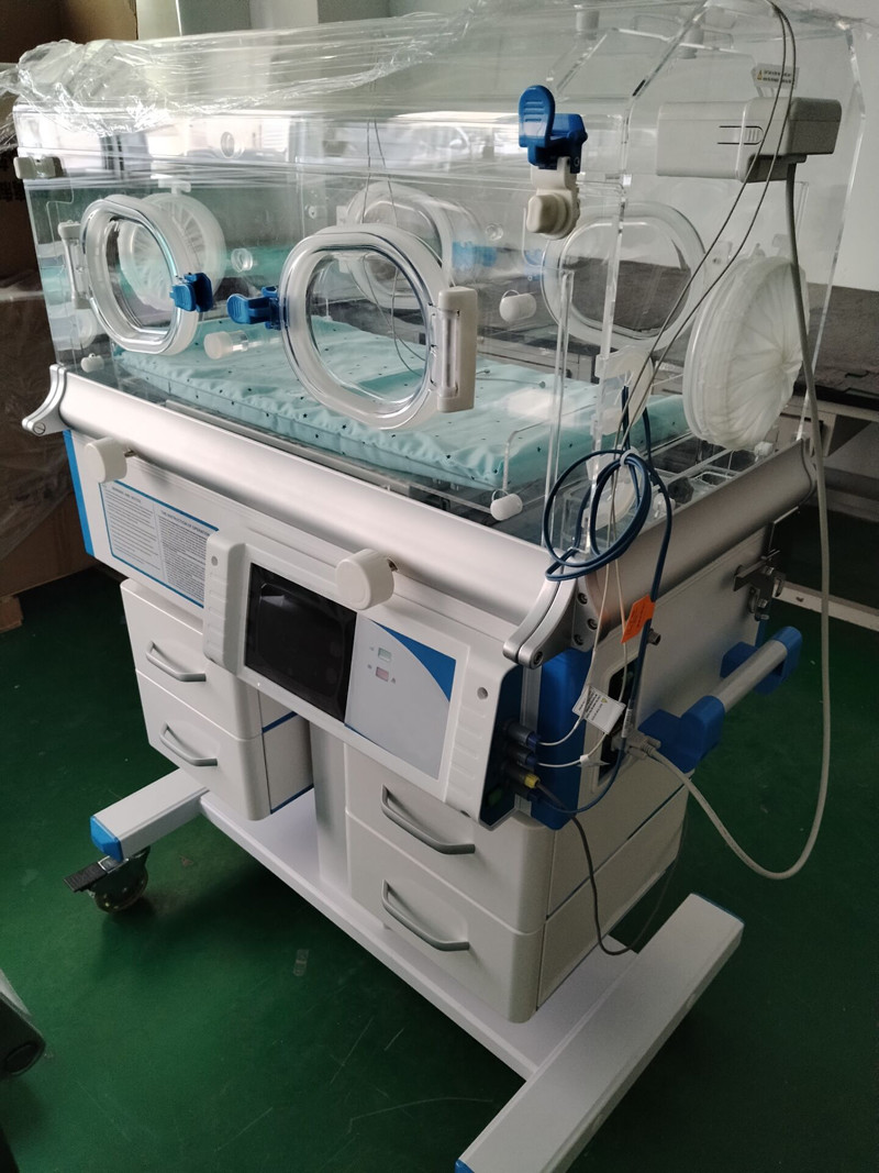 SPO2 Monitoring Neonatal Transport Incubator Humidity Oxygen Concentration Control System