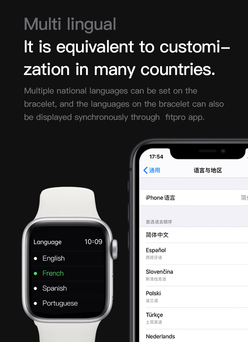 HL75 SmartWatch 160mAh Battery Full Touch Heart Rate Information Reminder