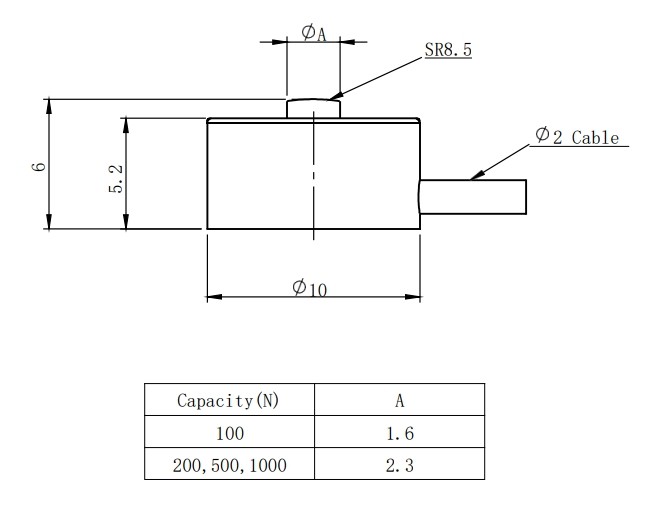 100-1000n Stainless Steel Mini Force Sensor Small Button Force Measurement Transducers