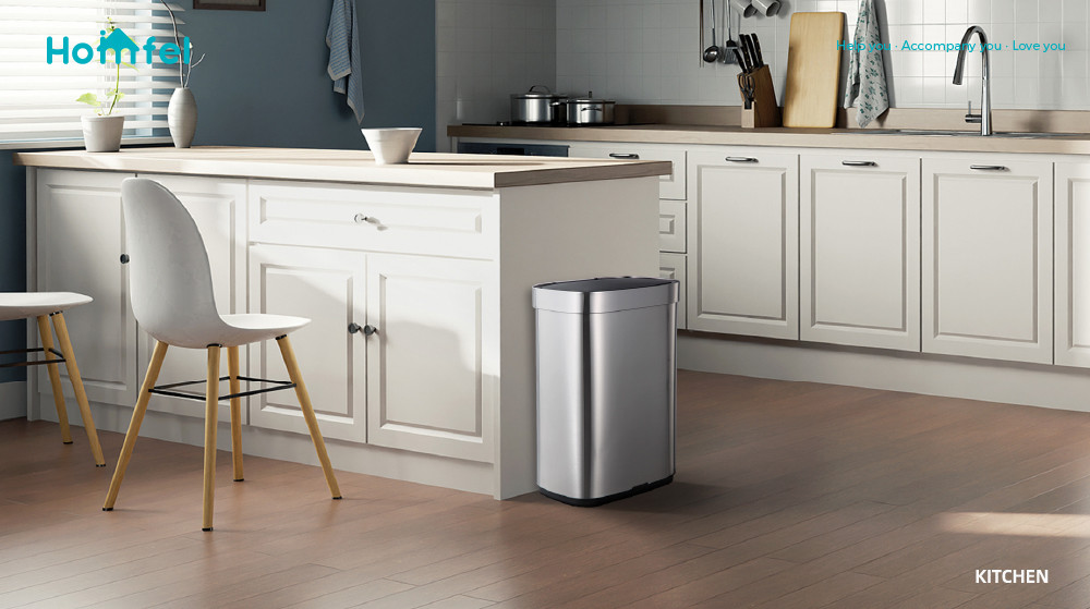 Household 65L Touchless Smart Sensor Waste Bin for Office Kitchen Stainless Steel Automatic Garbage Container