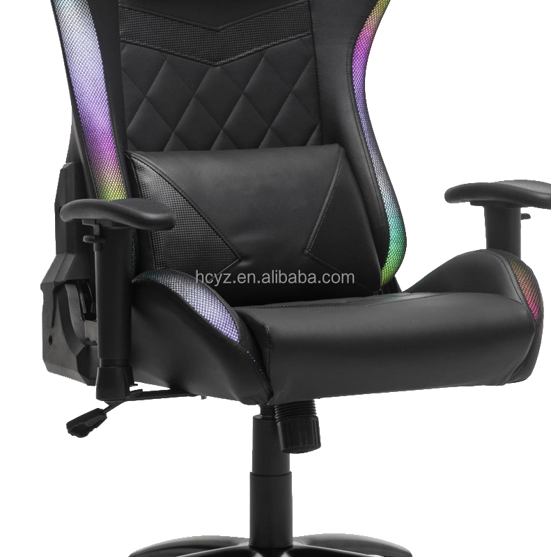 Y-SEATER Executive Chair RGB LED Light PU Leather Racing Gamer Chair with Gaming Lamp