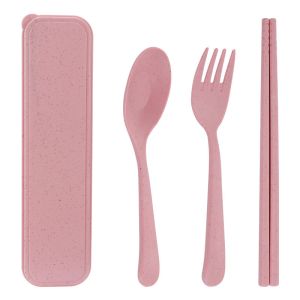 Custom Wheat Straw Plastic Parts Tableware Set