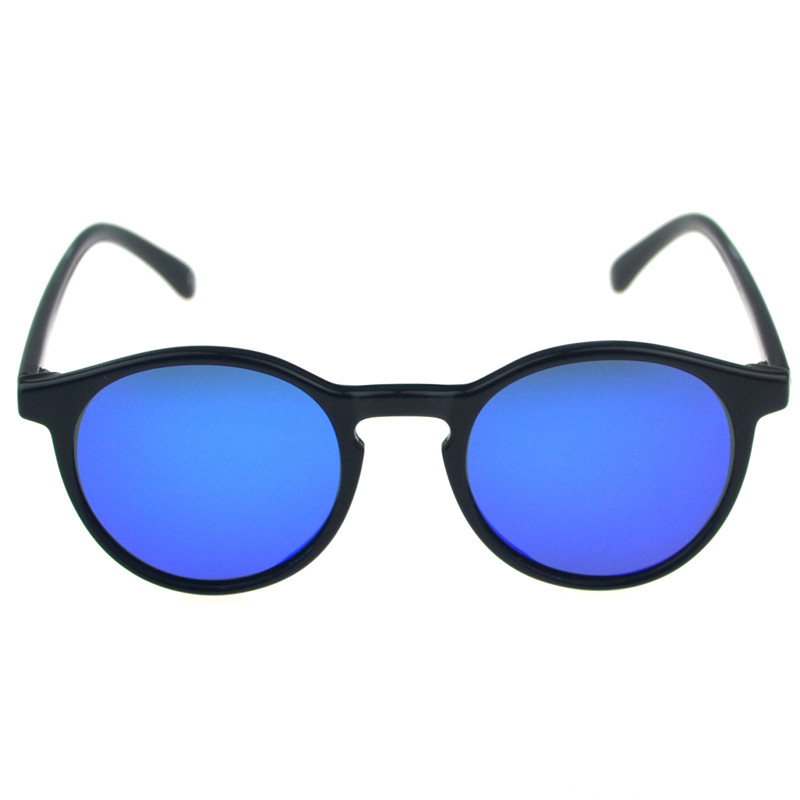 Round Shape Lifestyle Sunglasses Customized Logo Mirror Coating Hd Vision Lenses