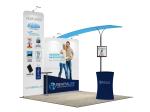 10 Ft Trade Show Booth Displays , Trade Show Display Stands Wall Aluminum Frame