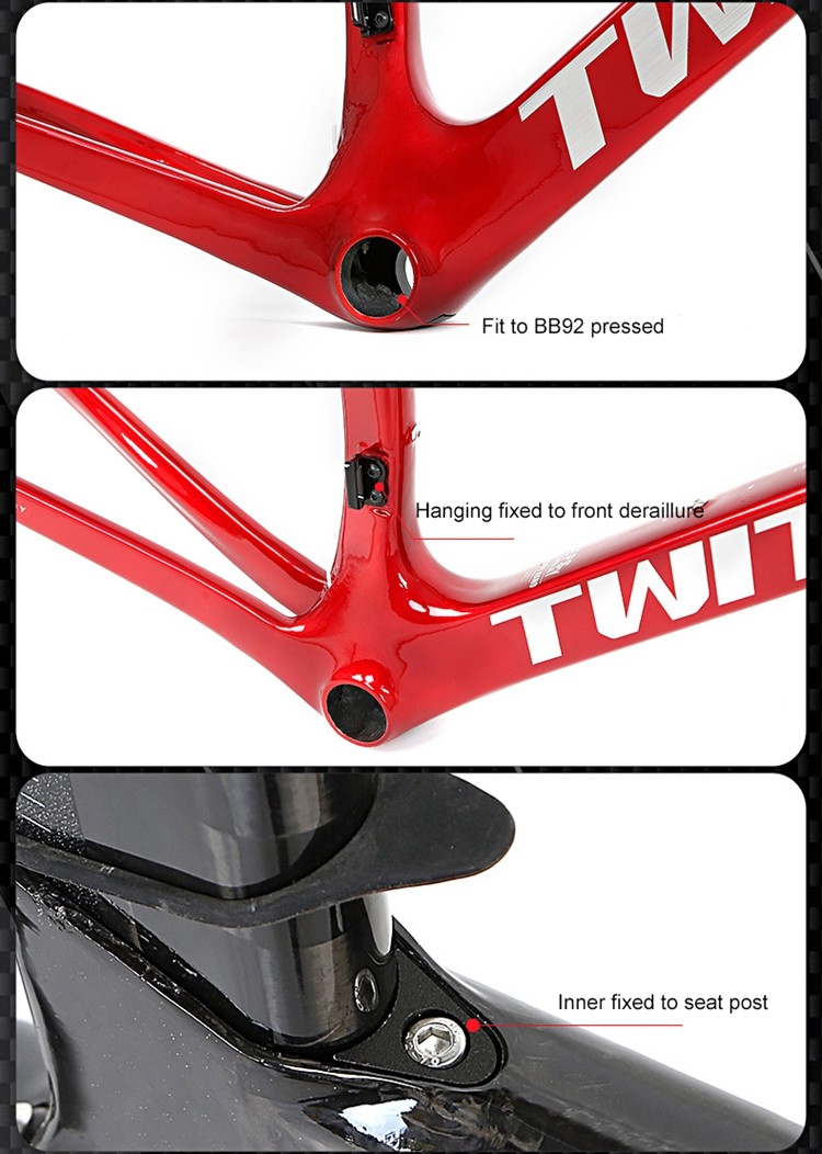 52cm 700C Carbon Road Bike Frame Aero Twitter Thunder For Road Bicycle