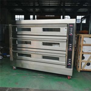 China 19.8KW Small Commercial Baking Oven Mini 3 Deck 9 Trays Stainless Steel Electric wholesale