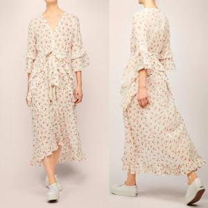 China Latest Flounce Design Bohemian Summer Roses Woman Dress with Bow wholesale