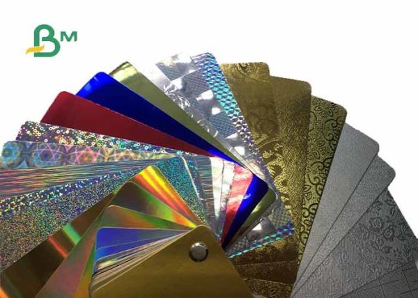 375gsm Laser Cardboard Paper Roll / Laminaied Metalized Paper Board For