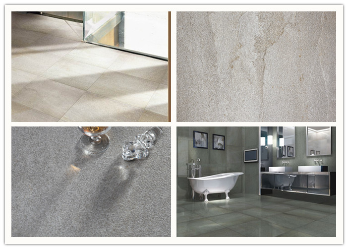 Non Slip Cement Brick Glazed Porcelain Tile , Acid Resistant Stone Like Ceramic Tile