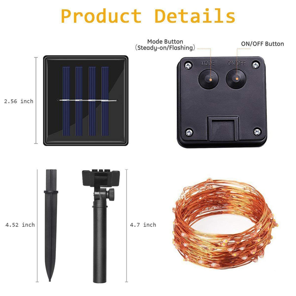 50/100/200 LED Solar Light Waterproof Fairy Garland Lights String Outdoor Holiday Christmas Party Wedding Solar Lamp Decor