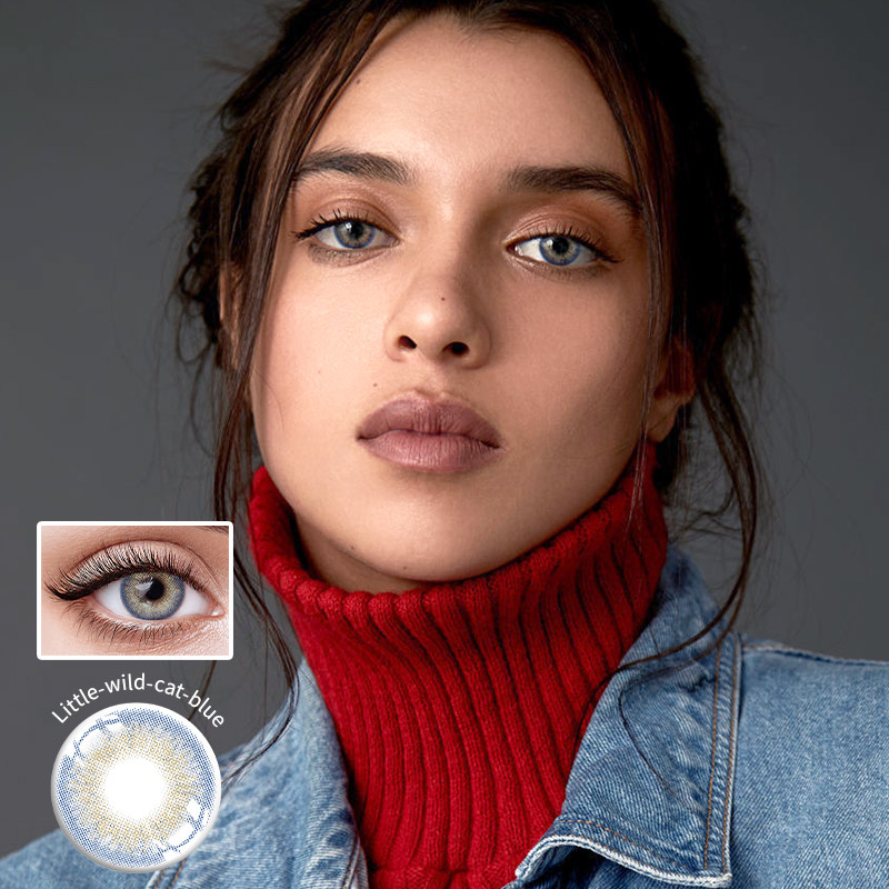 Little Wild Cat Brown Green Amber Contact Lenses Blue Prescription Contacts