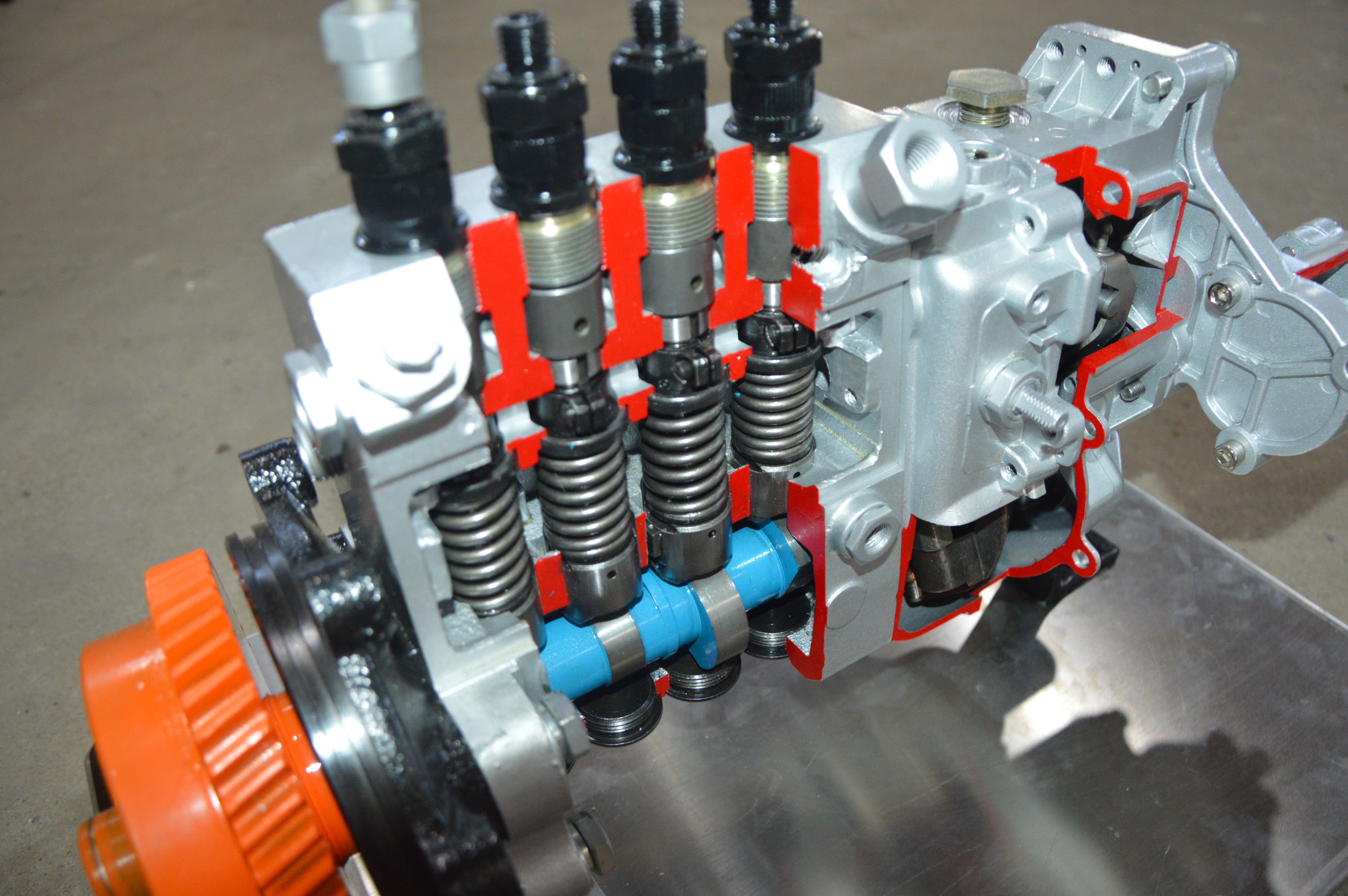 Educational Automotive Anatomical Model High Pressure Fuel Pump Cutaway Model